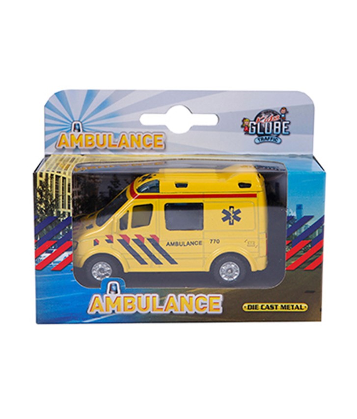 Civic persoonlijkheid teksten Auto Die Cast Pull- Back Ambulance. 8cm; 331-0085; 8713219328491
