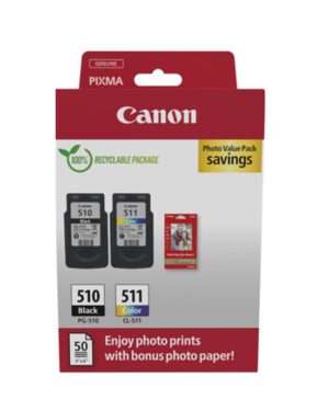 Inktcartridge Canon PG-510 + CL-511 zwart + kleur. 411906; 1161643