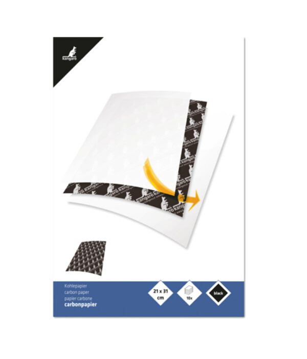 Carbonpapier Kangaro A4 21x31cm 10 vel zwart. 405235; 2084931; k-7800966