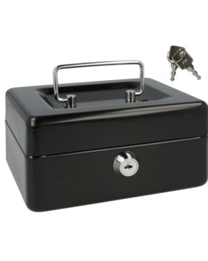 Geldkist Westcott 152x120x79mm zwart.