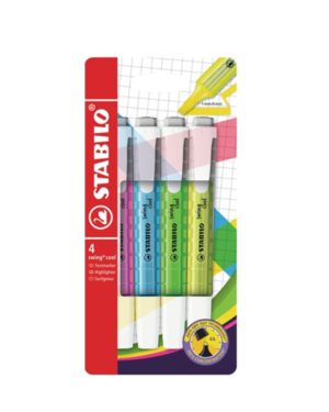 Markeerstift Stabilo Swing Cool 275/4 etui à 4 kleuren. 635274; 1107138