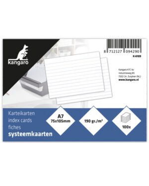 Systeemkaarten A7 75x105mm 100stuks. 200910; 1153896