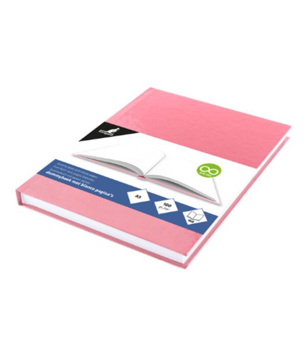 Dummyboek A5 blanco hard cover 80 blad 100grs pastel roze. 783349; 2131664