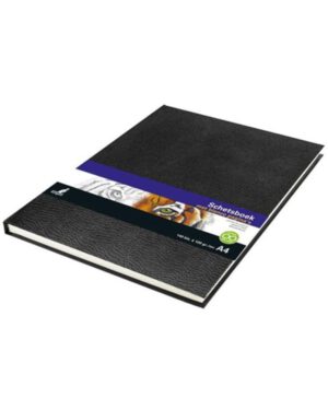 Schetsboek Kangaro A4 creme 120gr blanco papier, 140 blz Hard cover zwart. K-5321; 2426166