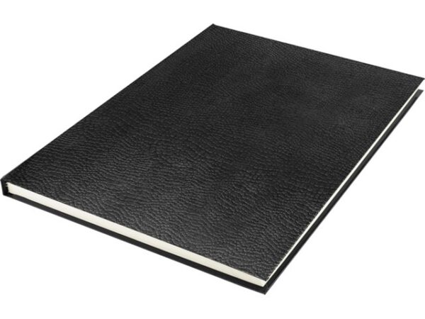 Schetsboek Kangaro A4 creme 120gr blanco papier, 140 blz Hard cover imprint slang zwart. K-5321; 2426166