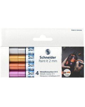 Metallic marker Schneider Paint-it 011, 2mm etui 4st. S-ML01111501; 2496017