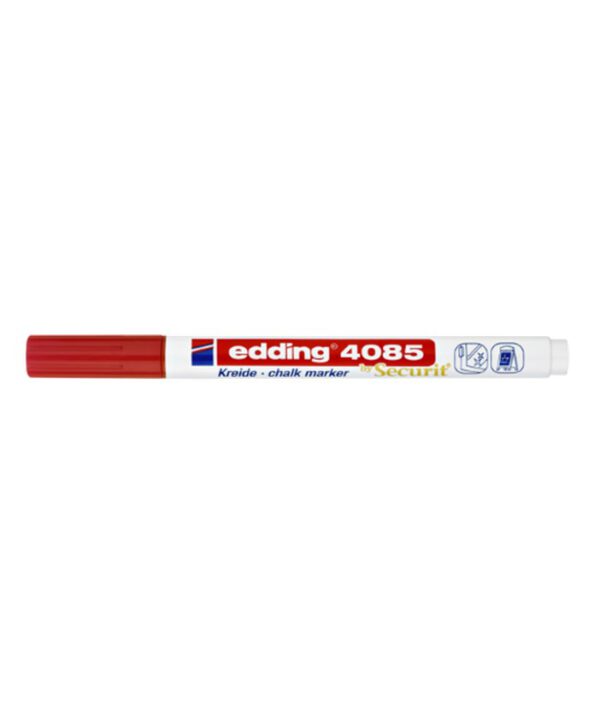 Krijtstift Edding by Securit 4085 rond 1-2mm rood. 1388965; 2369896