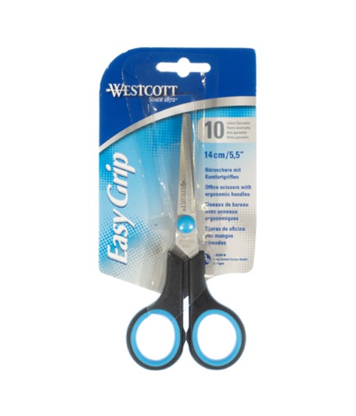 Schaar Westcott 14cm Easy Grip RVS soft grip. AC-E30250; 2429682