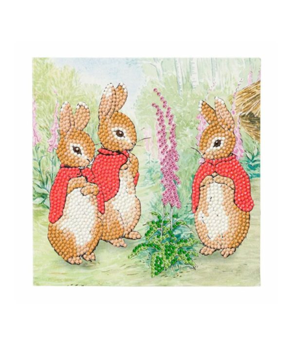 Crystal Art Peter Rabbit Flopsy Bunnies 18x18cm. 8210571170