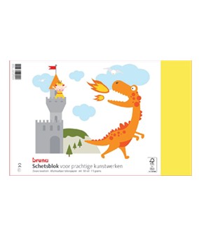 Schetsblok Bruna A4 gelijmd. 792163; 2041913