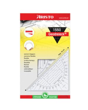 Geodriehoek Aristo 1550 160mm Flexibel Transparant.736300; 2037417