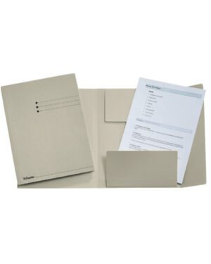 Dossiermap Esselte A4 3 kleppen manilla 275gr grijs. 510170; 2086570