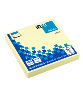 Info Notes 75x75mm fel geel blok à 100 vel. IN-5654-01; 2423599