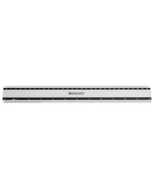 Liniaal Westcott aluminium 30cm met anti slip. AC-E10191; 2429808