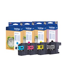 Inktcartridge Brother LC-127XLVALBP zwart + 3 kleuren. 401818; 1183603
