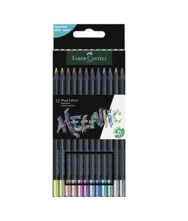 Kleurpotlood FC Black Ed. 12st. Metallic karton. 1429790; 2569653