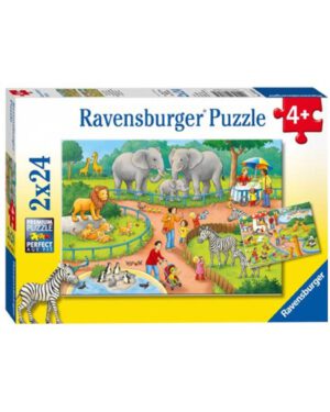 Puzzel Een Dag In De Dierentuin 2X24 Stuks. 603-8134; 2246192