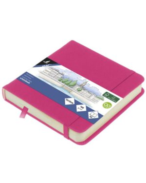 Schetsboek Kangaro Hot Pink 12x12cm 140grams papier en 160 pagina’s. K-861250; 2618685