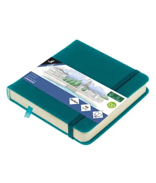 Schetsboek Kangaro Turquoise 12x12cm, papier 140gr en 160 pagina’s. K-861254; 2618689