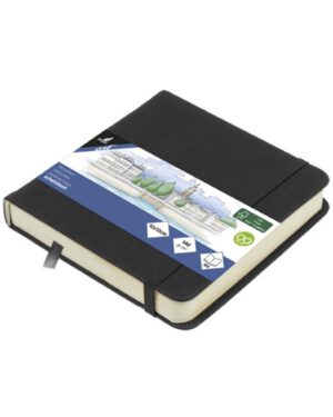 Schetsboek Kangaro Zwart 12x12cm 140grams papier en 160 pagina’s. K-861200; 2618574