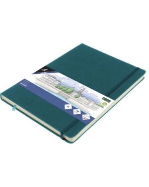 Schetsboek Kangaro A4 dark turquoise 80 vel 140gr roomwit. K-861334; 2625863
