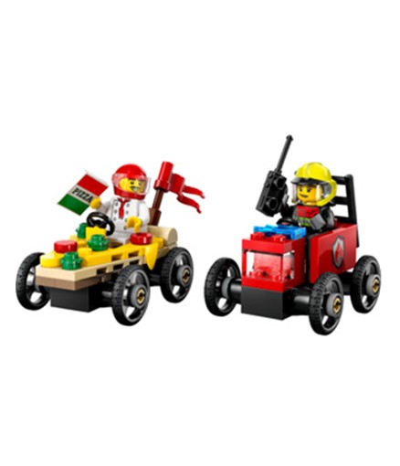 Lego City 60458 Great Vehicles Raceautopakket: pizzabestelwagen vs. brandweerauto. 2015215; 2614819; 411-2588; - Image 2