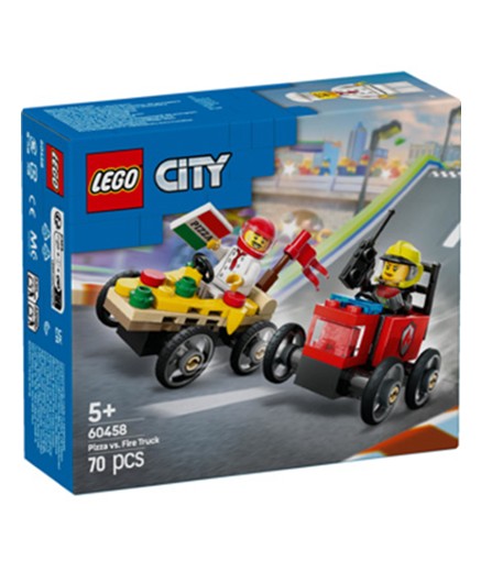 Lego City 60458 Great Vehicles Raceautopakket: pizzabestelwagen vs. brandweerauto. 2015215; 2614819; 411-2588;