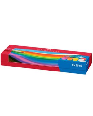 Verf Faber-Castell Tempera-Gouache 12 kleuren potjes á 20ml. FC-121050; 2496221