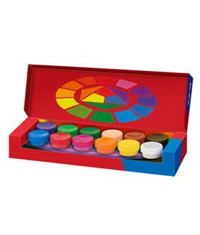 Verf Faber-Castell Tempera-Gouache 12 kleuren potjes á 20ml. FC-121050; 2496221 - Image 2